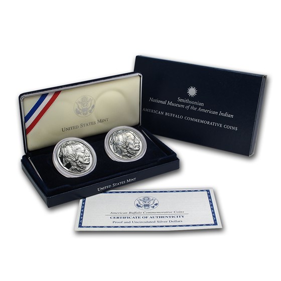 2001 Buffalo 2-Coin Set BU & Proof 2001 Buffalo 2-Coin Set BU & Proof